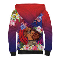 Personalised Samoa Father's Day Sherpa Hoodie Happy Father And Child DT04 - Polynesian Pride