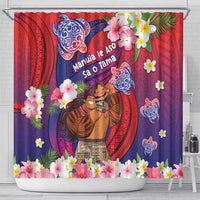 Samoa Father's Day Shower Curtain Happy Father And Child DT04 - Polynesian Pride
