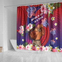 Samoa Father's Day Shower Curtain Happy Father And Child DT04 - Polynesian Pride