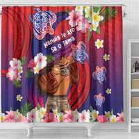 Samoa Father's Day Shower Curtain Happy Father And Child DT04 - Polynesian Pride