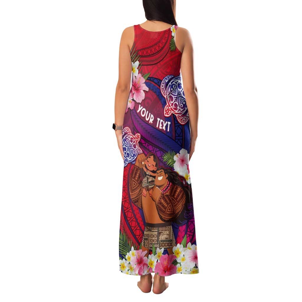 Personalised Samoa Father's Day Tank Maxi Dress Happy Father And Child DT04 - Polynesian Pride