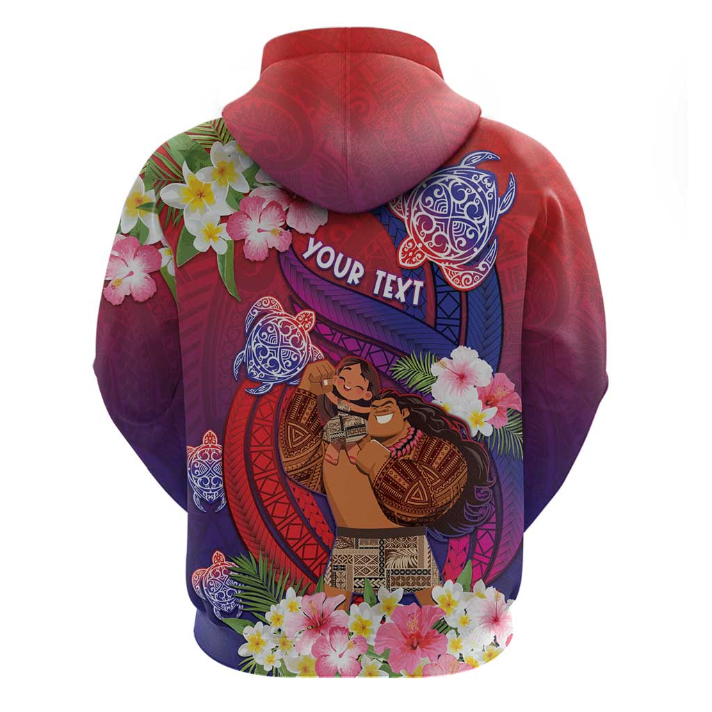 Personalised Samoa Father's Day Zip Hoodie Happy Father And Child DT04 - Polynesian Pride