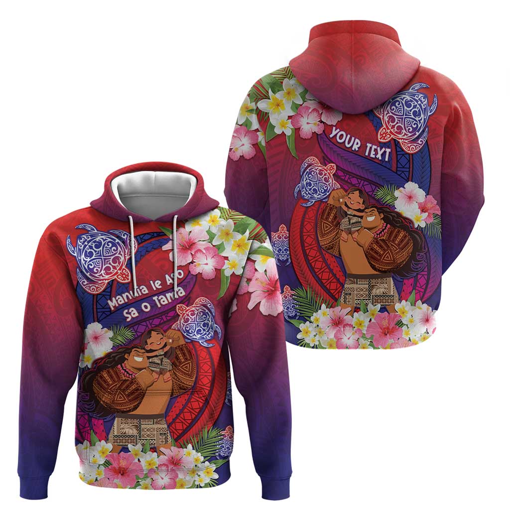 Personalised Samoa Father's Day Zip Hoodie Happy Father And Child DT04 - Polynesian Pride
