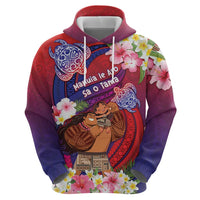 Personalised Samoa Father's Day Zip Hoodie Happy Father And Child DT04 - Polynesian Pride