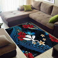 Hawaii Butterfly Area Rug Kanaka Maoli Mix Hibiscus DT04 - Polynesian Pride