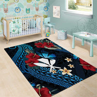 Hawaii Butterfly Area Rug Kanaka Maoli Mix Hibiscus DT04 - Polynesian Pride