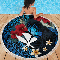 Hawaii Butterfly Beach Blanket Kanaka Maoli Mix Hibiscus DT04 - Polynesian Pride