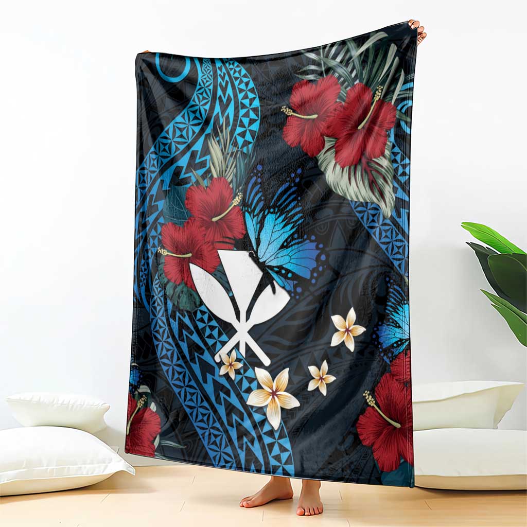 Hawaii Butterfly Blanket Kanaka Maoli Mix Hibiscus DT04 - Polynesian Pride