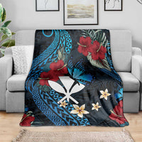 Hawaii Butterfly Blanket Kanaka Maoli Mix Hibiscus DT04 - Polynesian Pride