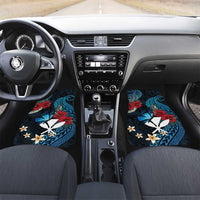 Hawaii Butterfly Car Mats Kanaka Maoli Mix Hibiscus DT04 Set 2pcs - Front Black - Polynesian Pride