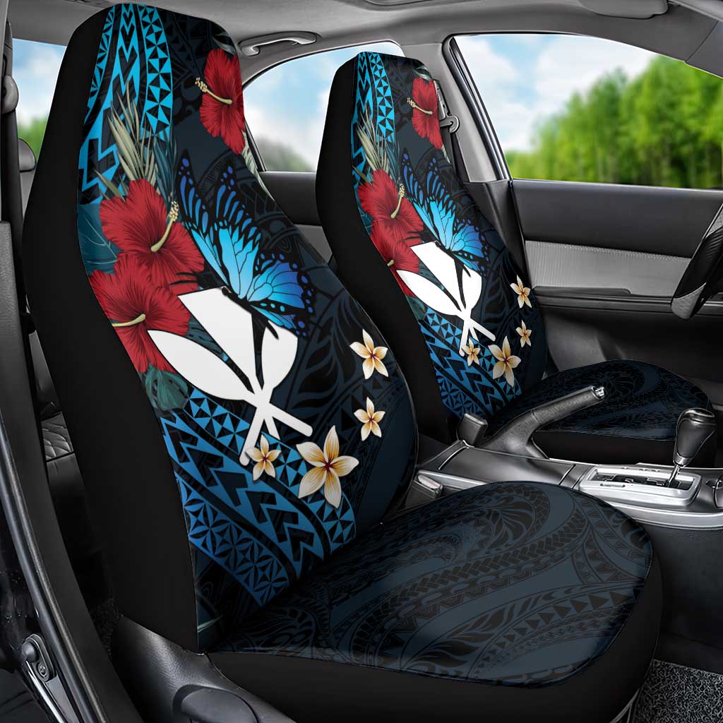 Hawaii Butterfly Car Seat Cover Kanaka Maoli Mix Hibiscus DT04 - Polynesian Pride