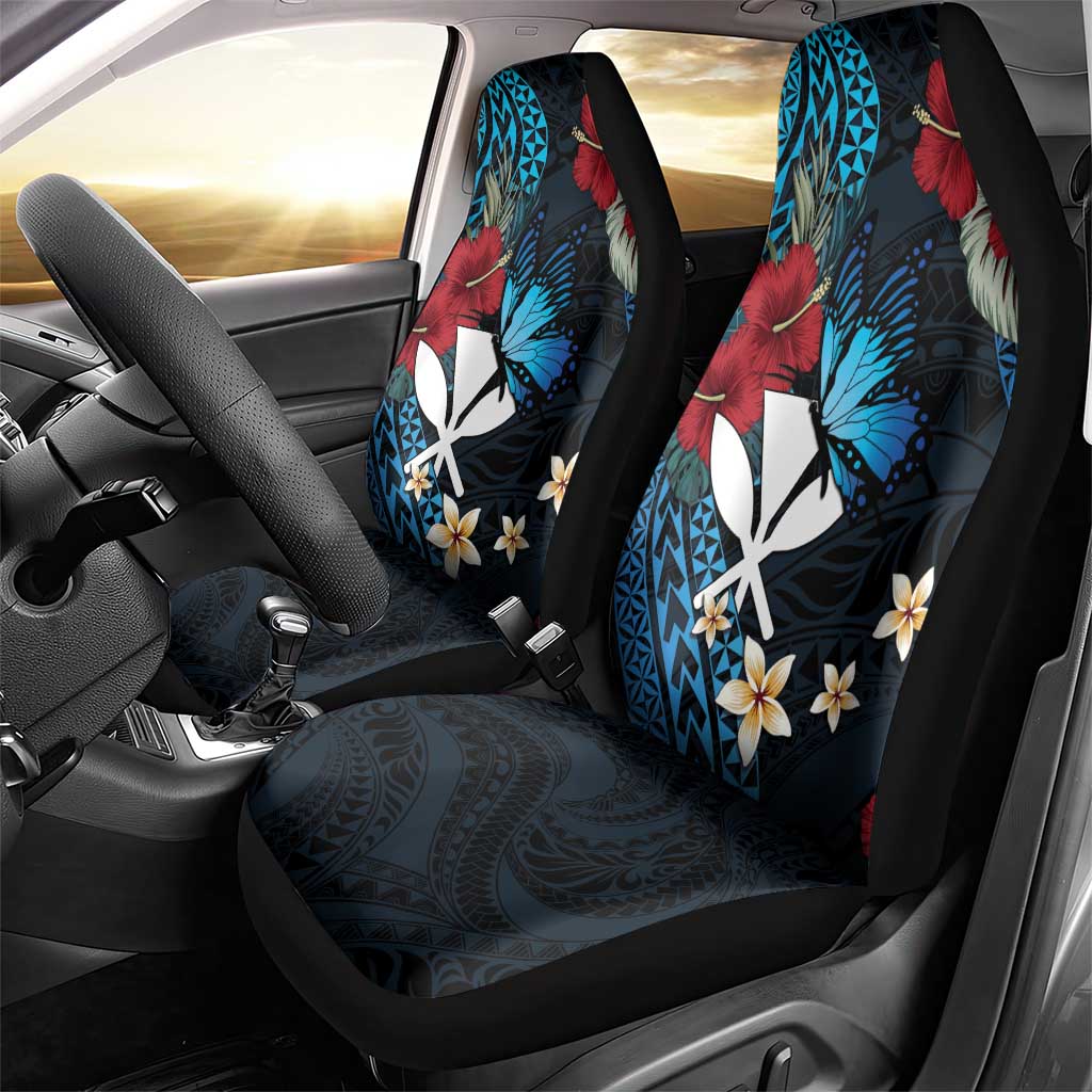 Hawaii Butterfly Car Seat Cover Kanaka Maoli Mix Hibiscus DT04 - Polynesian Pride