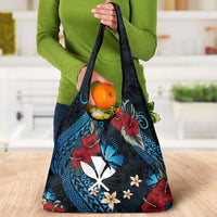 Hawaii Butterfly Grocery Bag Kanaka Maoli Mix Hibiscus DT04 - Polynesian Pride