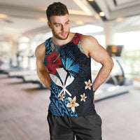 Hawaii Butterfly Men Tank Top Kanaka Maoli Mix Hibiscus DT04 Black - Polynesian Pride