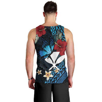 Hawaii Butterfly Men Tank Top Kanaka Maoli Mix Hibiscus DT04 - Polynesian Pride