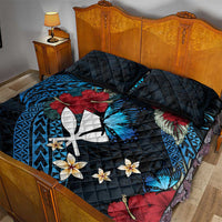 Hawaii Butterfly Quilt Bed Set Kanaka Maoli Mix Hibiscus DT04 - Polynesian Pride