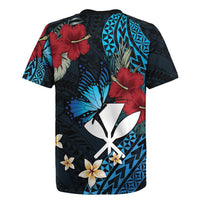 Hawaii Butterfly Rugby Jersey Kanaka Maoli Mix Hibiscus DT04 - Polynesian Pride