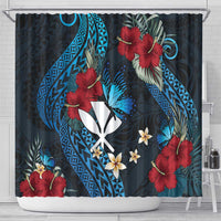 Hawaii Butterfly Shower Curtain Kanaka Maoli Mix Hibiscus DT04 - Polynesian Pride