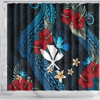 Hawaii Butterfly Shower Curtain Kanaka Maoli Mix Hibiscus DT04 - Polynesian Pride