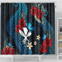 Hawaii Butterfly Shower Curtain Kanaka Maoli Mix Hibiscus DT04 - Polynesian Pride