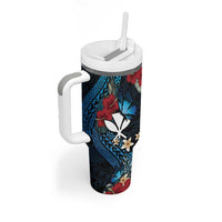Hawaii Butterfly Tumbler With Handle Kanaka Maoli Mix Hibiscus DT04 - Polynesian Pride