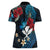 Hawaii Butterfly Women Polo Shirt Kanaka Maoli Mix Hibiscus