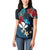 Hawaii Butterfly Women Polo Shirt Kanaka Maoli Mix Hibiscus