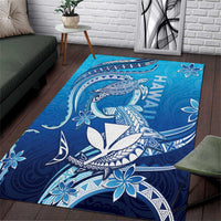 Hawaii Area Rug Turtle With Hammerhead Shark Oceanic DT04 Blue - Polynesian Pride