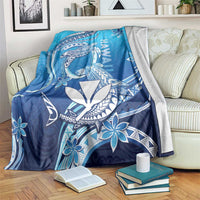 Hawaii Blanket Turtle With Hammerhead Shark Oceanic DT04 Blue - Polynesian Pride