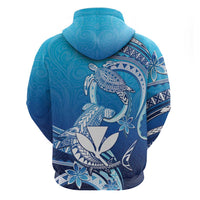 Hawaii Hoodie Turtle With Hammerhead Shark Oceanic DT04 - Polynesian Pride