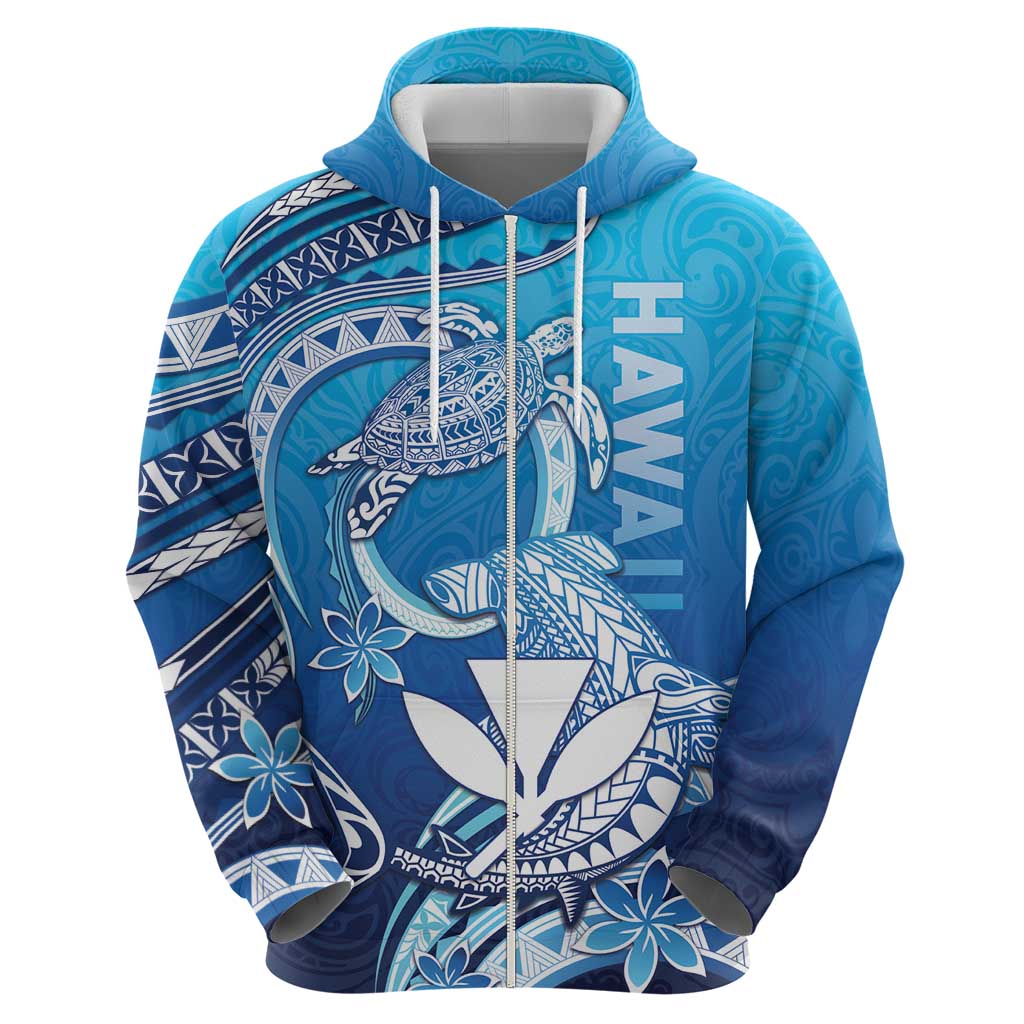 Hawaii Hoodie Turtle With Hammerhead Shark Oceanic DT04 - Polynesian Pride