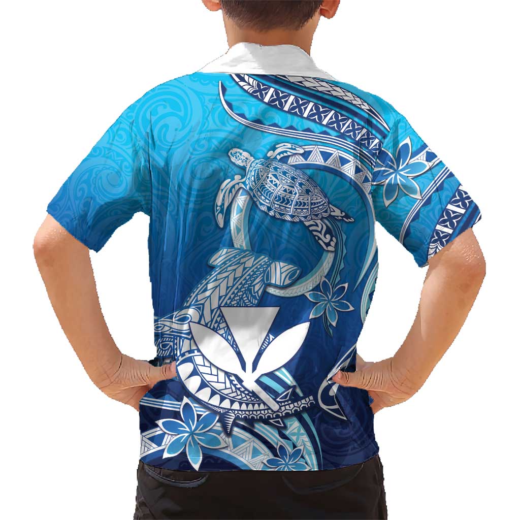 Hawaii Kid Hawaiian Shirt Turtle With Hammerhead Shark Oceanic DT04 - Polynesian Pride