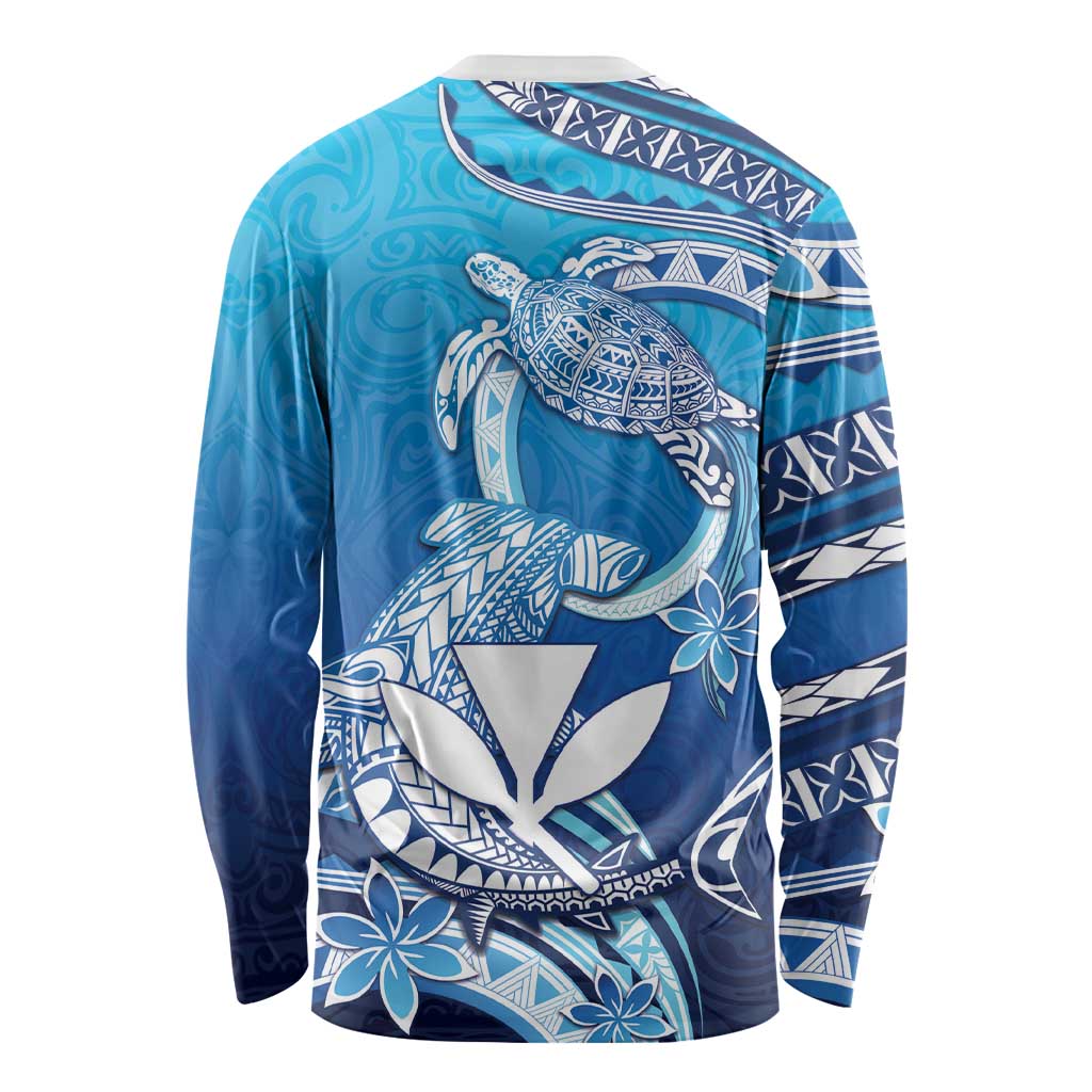 Hawaii Long Sleeve Shirt Turtle With Hammerhead Shark Oceanic DT04 - Polynesian Pride