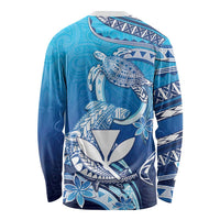 Hawaii Long Sleeve Shirt Turtle With Hammerhead Shark Oceanic DT04 - Polynesian Pride