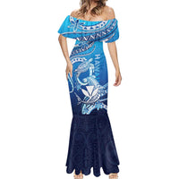 Hawaii Mermaid Dress Turtle With Hammerhead Shark Oceanic DT04 - Polynesian Pride