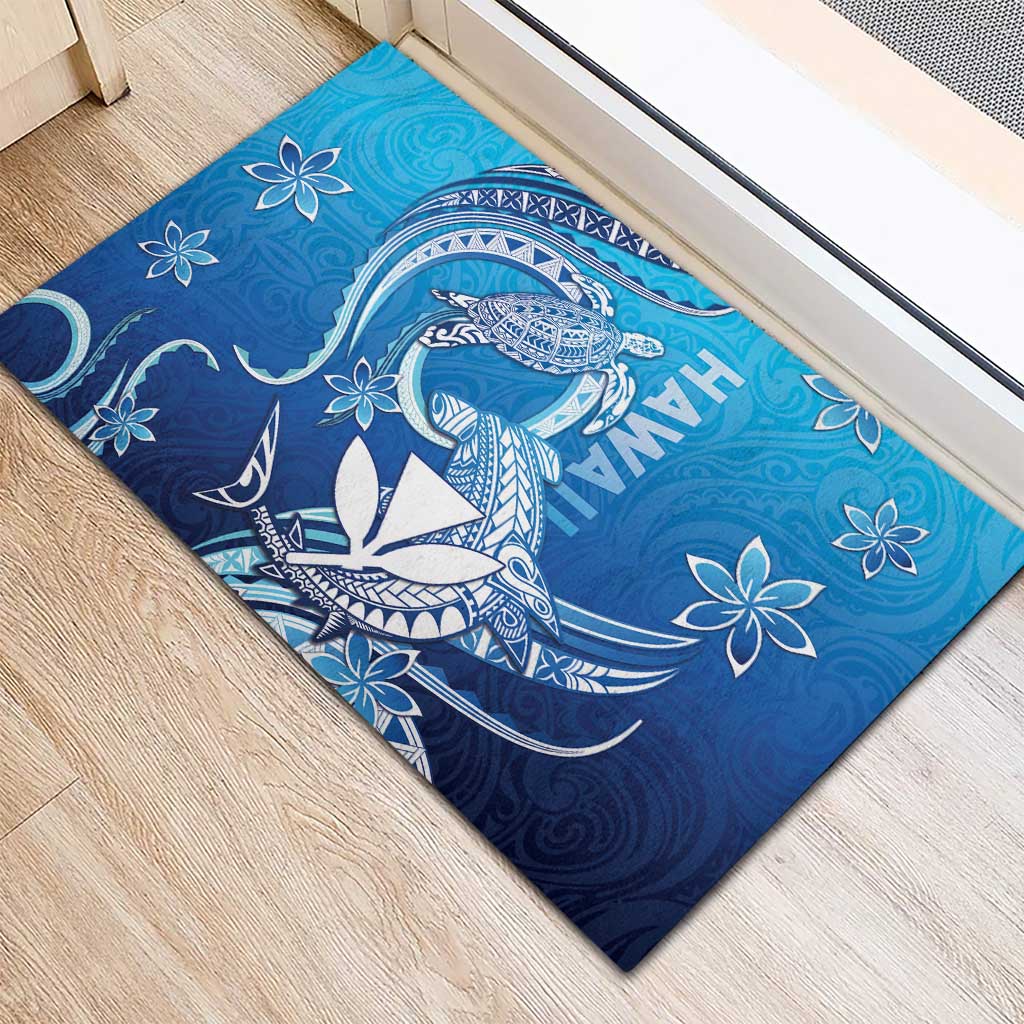 Hawaii Rubber Doormat Turtle With Hammerhead Shark Oceanic DT04 - Polynesian Pride