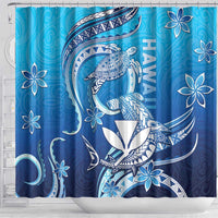 Hawaii Shower Curtain Turtle With Hammerhead Shark Oceanic DT04 - Polynesian Pride