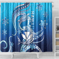 Hawaii Shower Curtain Turtle With Hammerhead Shark Oceanic DT04 - Polynesian Pride