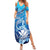 Hawaii Summer Maxi Dress Turtle With Hammerhead Shark Oceanic