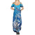 Hawaii Summer Maxi Dress Turtle With Hammerhead Shark Oceanic