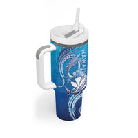 Hawaii Tumbler With Handle Turtle With Hammerhead Shark Oceanic DT04 - Polynesian Pride