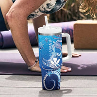 Hawaii Tumbler With Handle Turtle With Hammerhead Shark Oceanic DT04 - Polynesian Pride