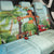 Hawaii Lei Day Back Car Seat Cover Hula Girl With Tropical Forest