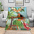 Hawaii Lei Day Blanket Hula Girl With Tropical Forest