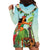 Hawaii Lei Day Hoodie Dress Hula Girl With Tropical Forest