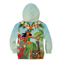 Hawaii Lei Day Kid Hoodie Hula Girl With Tropical Forest DT04 - Polynesian Pride