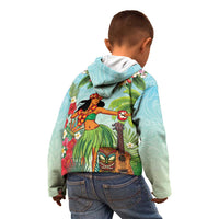 Hawaii Lei Day Kid Hoodie Hula Girl With Tropical Forest DT04 - Polynesian Pride