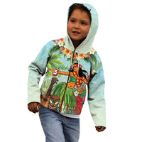 Hawaii Lei Day Kid Hoodie Hula Girl With Tropical Forest DT04 - Polynesian Pride