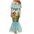 Hawaii Lei Day Mermaid Dress Hula Girl With Tropical Forest