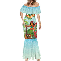 Hawaii Lei Day Mermaid Dress Hula Girl With Tropical Forest DT04 - Polynesian Pride
